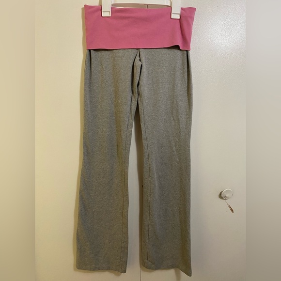 PINK Victoria's Secret Pants - Victoria’s Secret PINK Y2K Pink and Gray Yoga Pants size Small